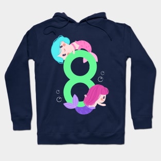 Cute Little Mermaids with 8 Hoodie